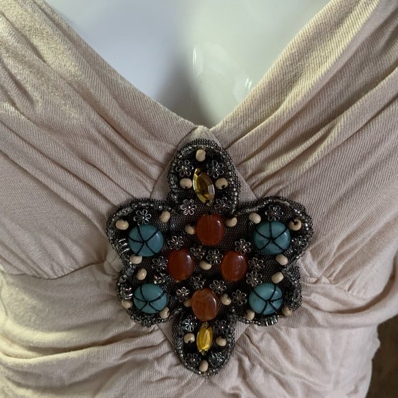 Miss chievious size 4 ivory bone & turquoise bead - Picture 3 of 5